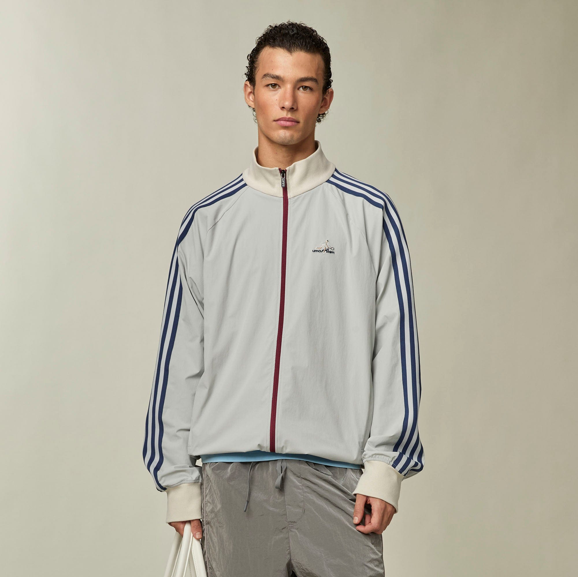 UMAMIISM Retro Striped Track Jacket-Jacket-XS-Navy-Free Shipping Leatheretro