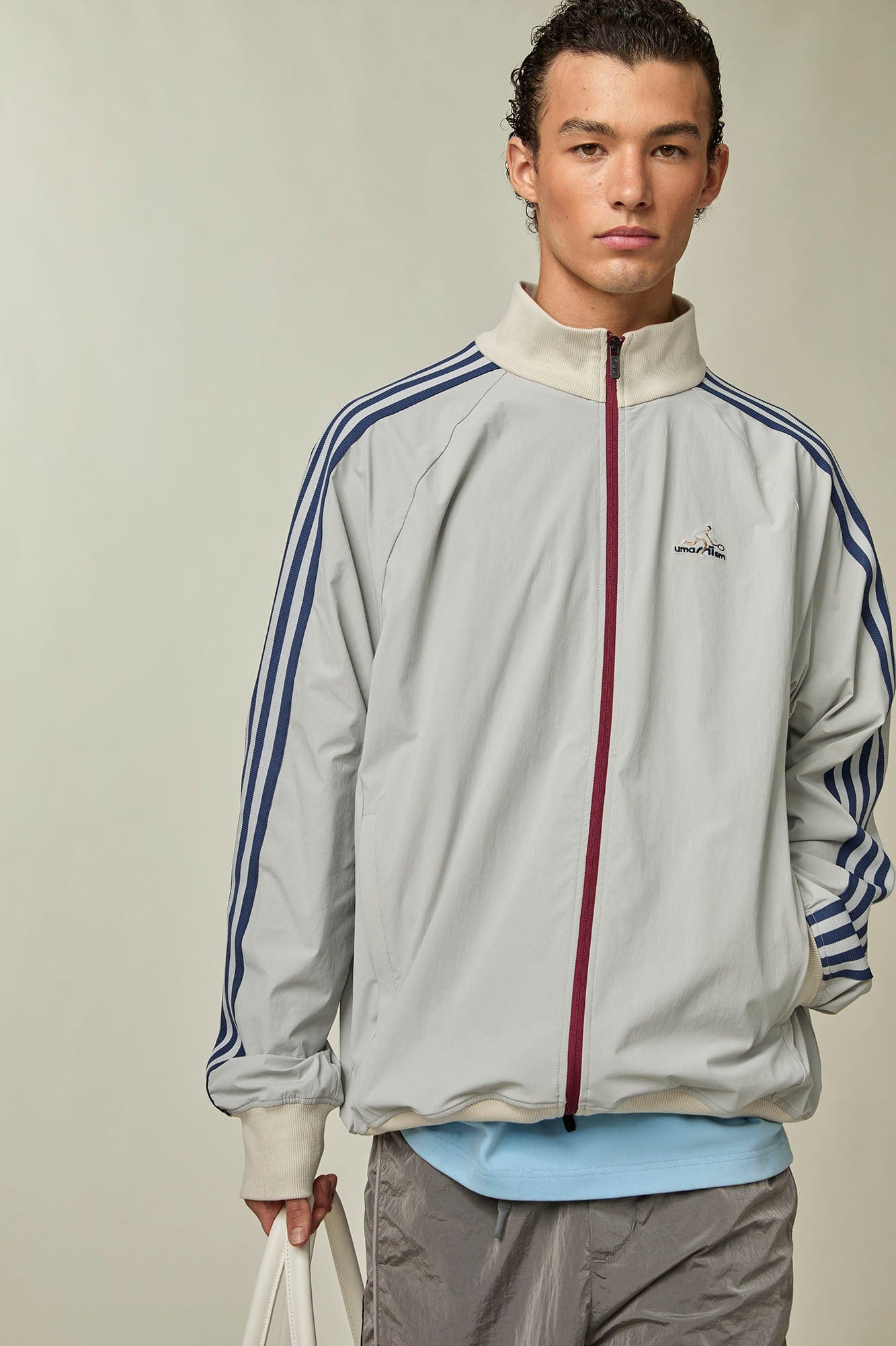 UMAMIISM Retro Striped Track Jacket-Jacket-XS-Navy-Free Shipping Leatheretro