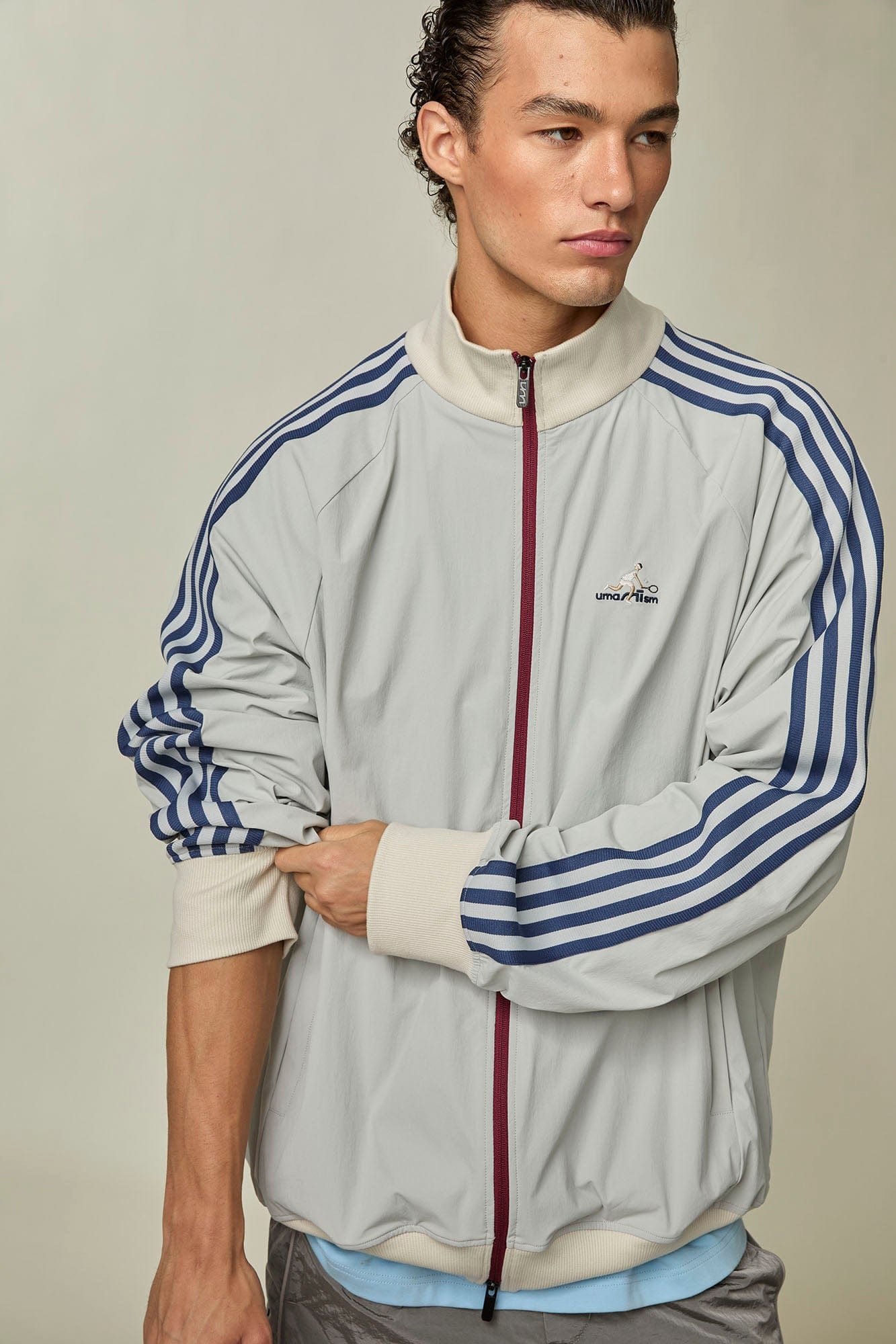 UMAMIISM Retro Striped Track Jacket-Jacket-XS-Navy-Free Shipping Leatheretro
