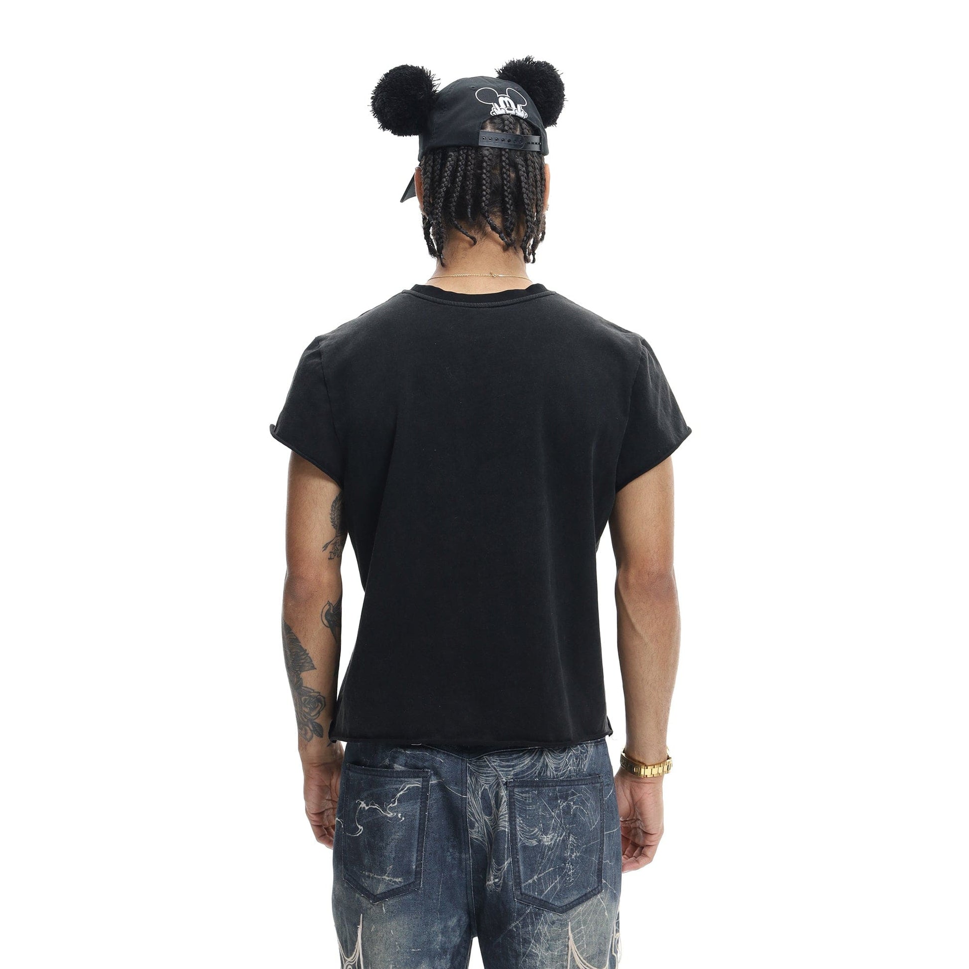 DND4DES Distressed Punk Star T-Shirt-T Shirt-S-Free Shipping Leatheretro