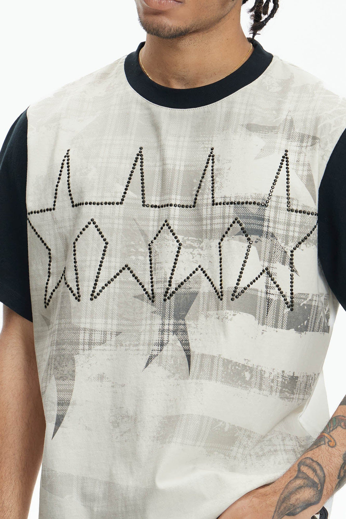 DND4DES Diamond Star Contrast T-Shirt-T Shirt-S-Free Shipping Leatheretro