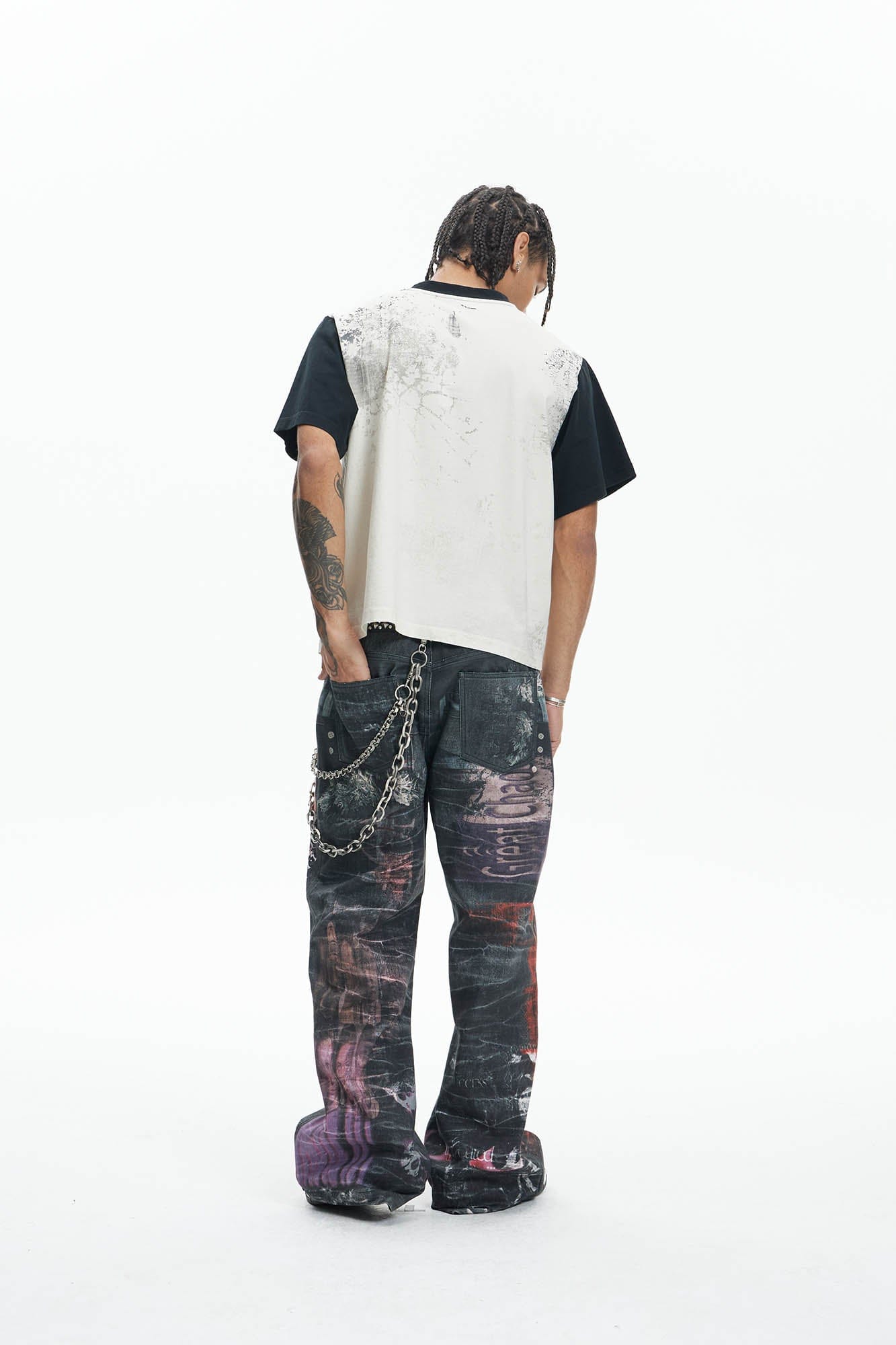 DND4DES Diamond Star Contrast T-Shirt-T Shirt-S-Free Shipping Leatheretro