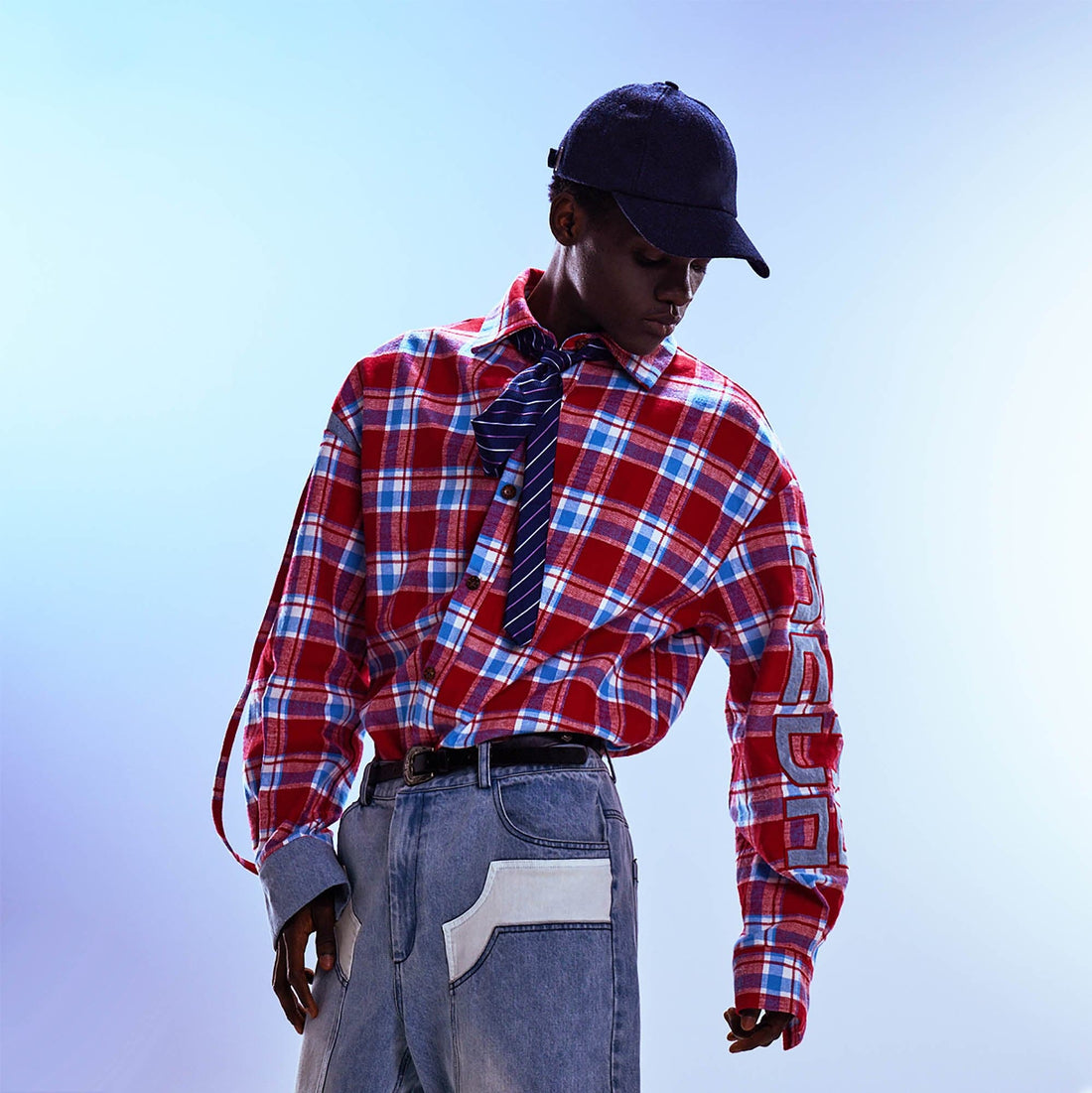 REDH Retro Plaid Patchwork Shirt-Shirt-M-Free Shipping Leatheretro
