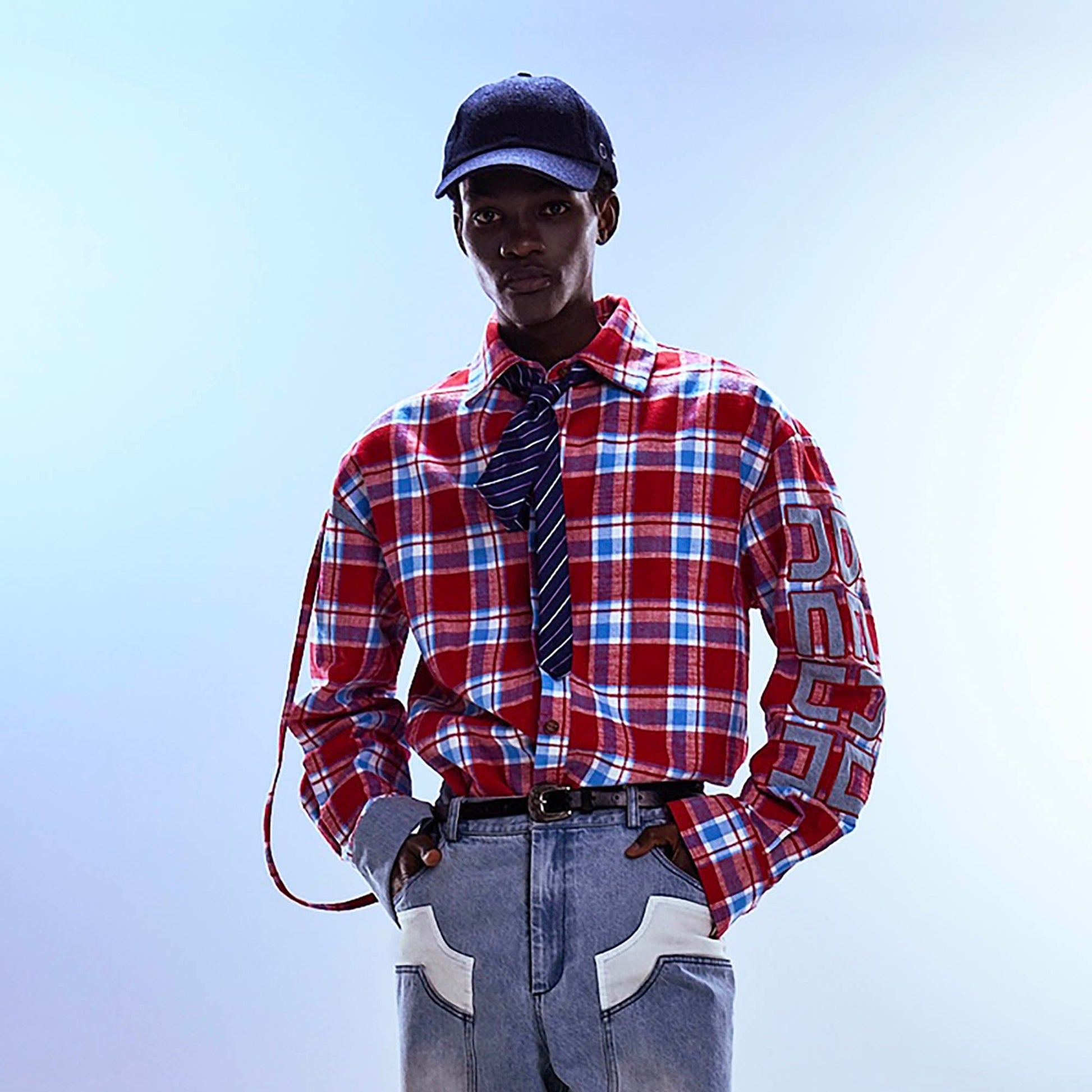 REDH Retro Plaid Patchwork Shirt-Shirt-M-Free Shipping Leatheretro