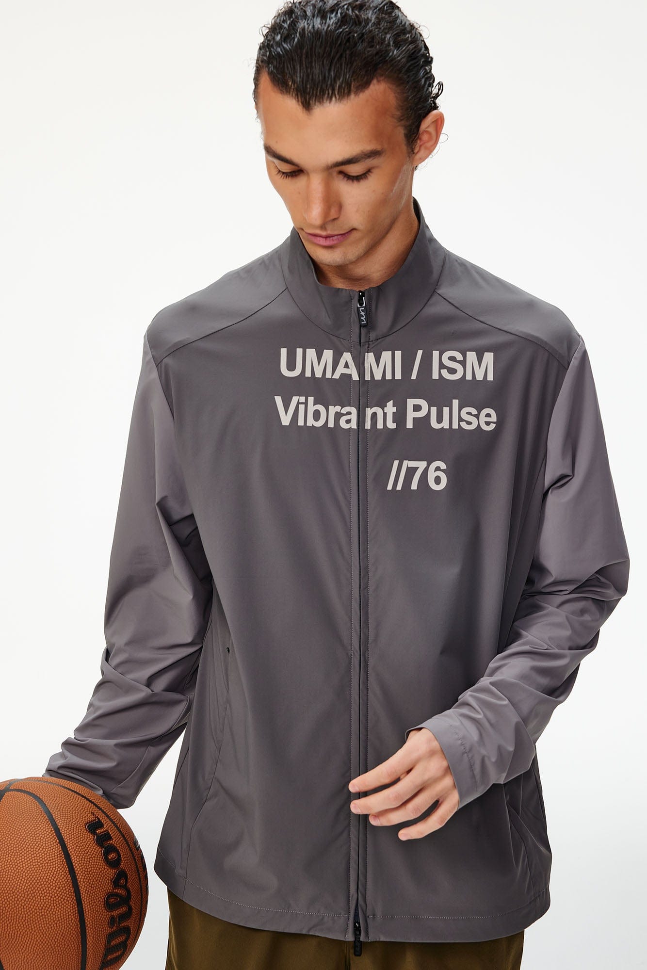 UMAMIISM Slogan Contrast Sleeve Mock Neck UV Protection Jacket-Jacket-XS-Black-Free Shipping Leatheretro