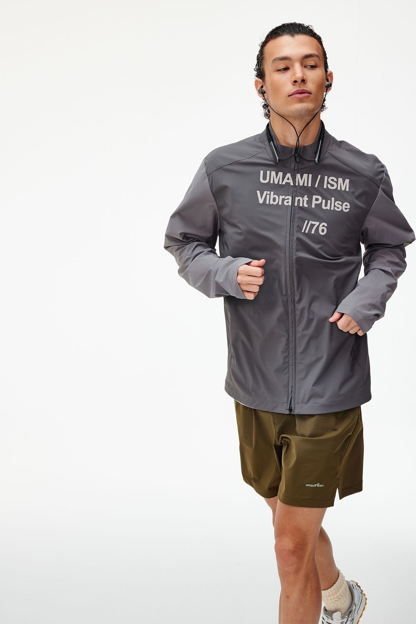 UMAMIISM Slogan Contrast Sleeve Mock Neck UV Protection Jacket-Jacket-XS-Black-Free Shipping Leatheretro