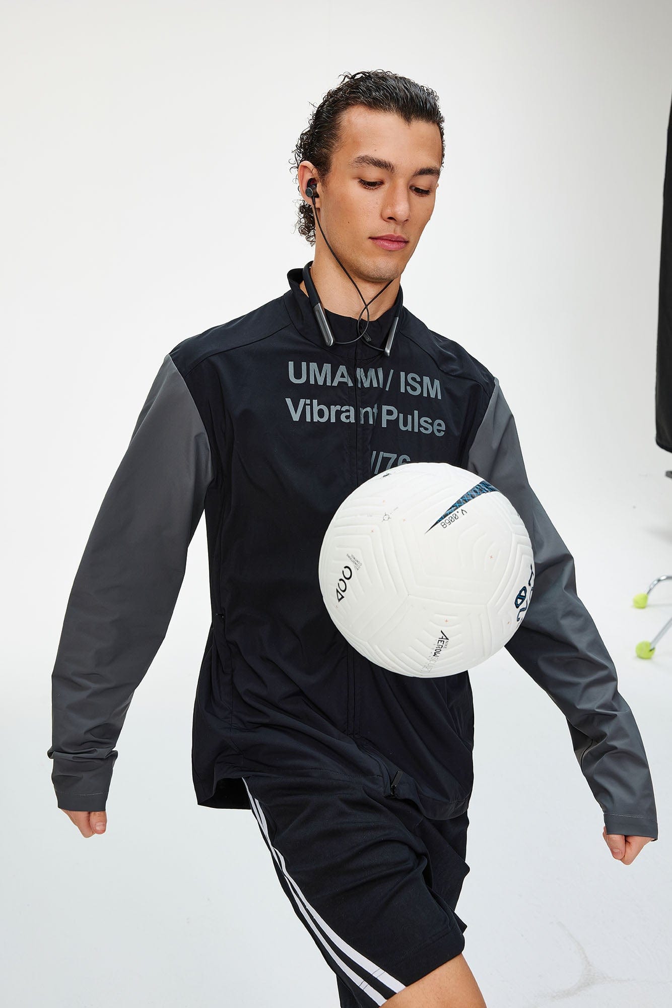 UMAMIISM Slogan Contrast Sleeve Mock Neck UV Protection Jacket-Jacket-XS-Black-Free Shipping Leatheretro