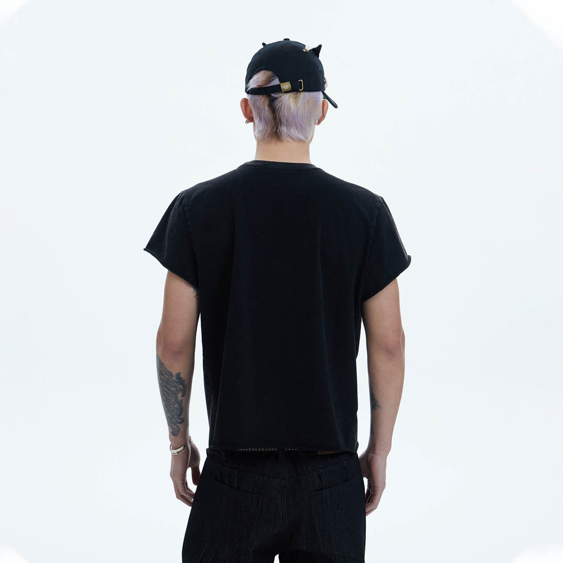 DND4DES Punk Fanged Lips Distressed Tee-T Shirt-S-Free Shipping Leatheretro