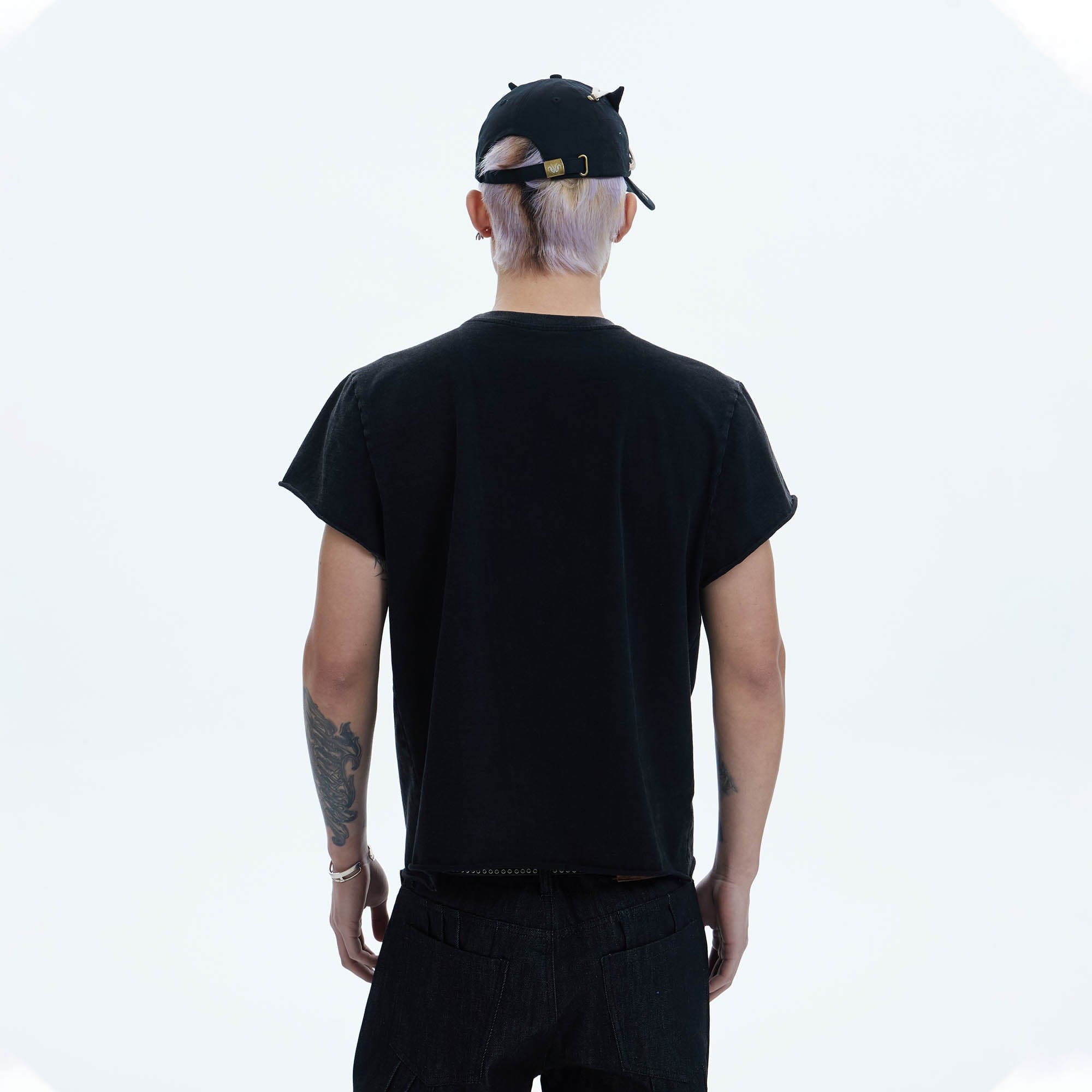 DND4DES Punk Fanged Lips Distressed Tee-T Shirt-S-Free Shipping Leatheretro