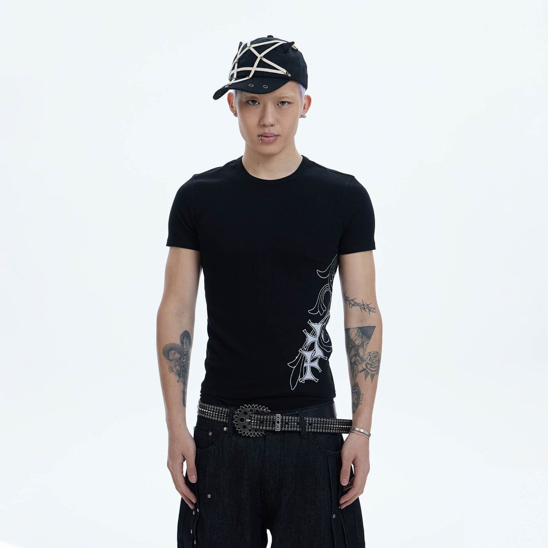 DND4DES Cross Graphic T-Shirt-T Shirt-S-Black-Free Shipping Leatheretro