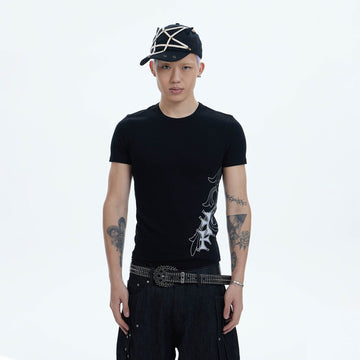 DND4DES Cross Graphic T-Shirt-T Shirt-S-Black-Free Shipping Leatheretro