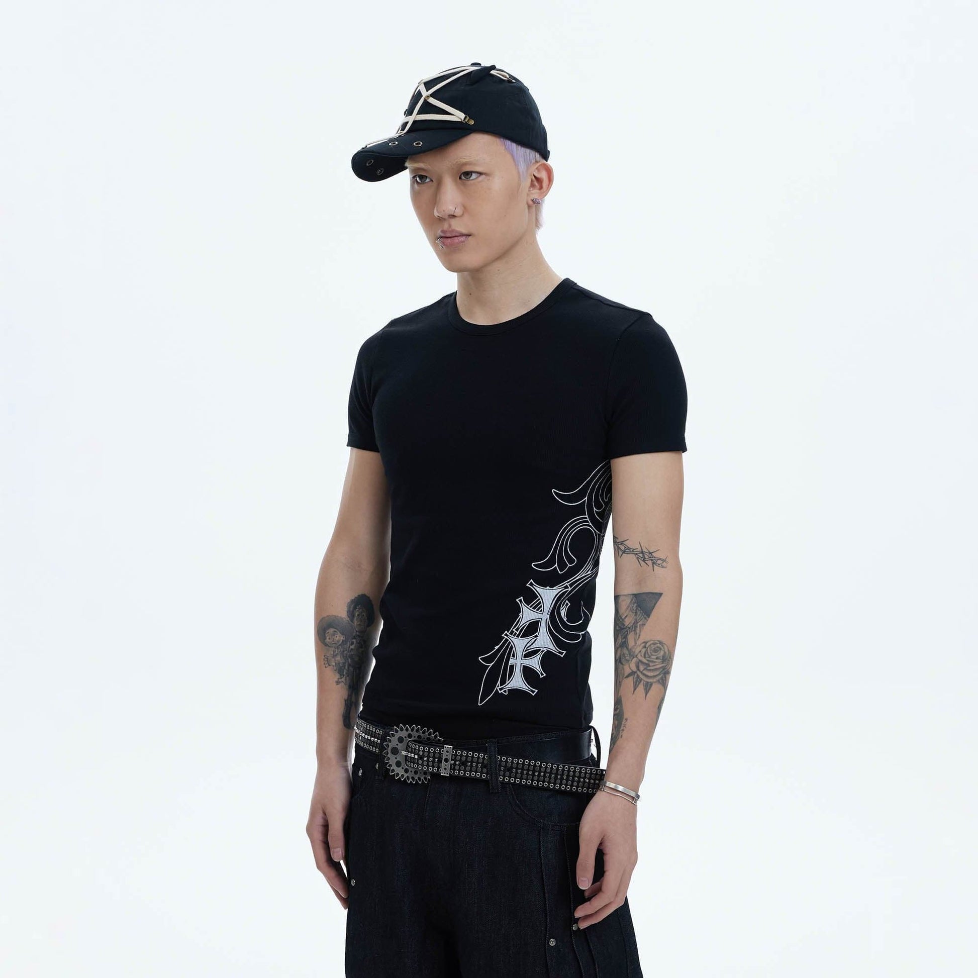 DND4DES Cross Graphic T-Shirt-T Shirt-S-Black-Free Shipping Leatheretro