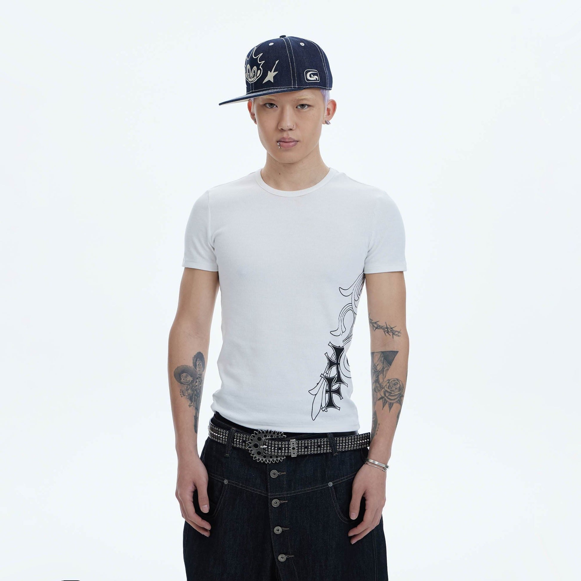 DND4DES Cross Graphic T-Shirt-T Shirt-S-Black-Free Shipping Leatheretro