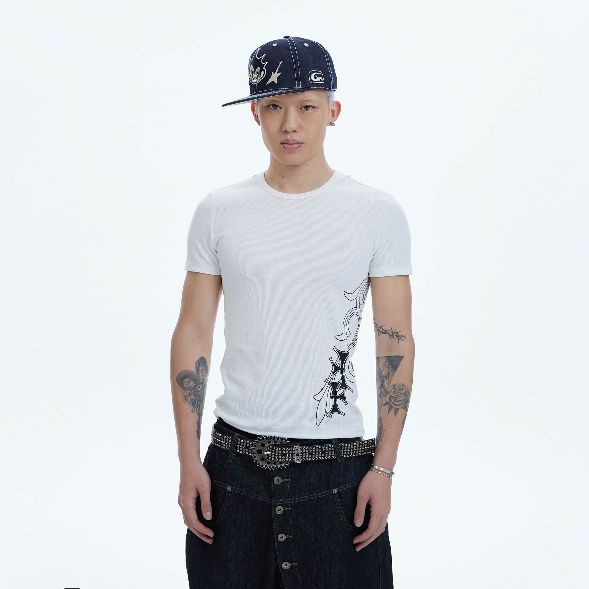 DND4DES Cross Graphic T-Shirt-T Shirt-S-Black-Free Shipping Leatheretro