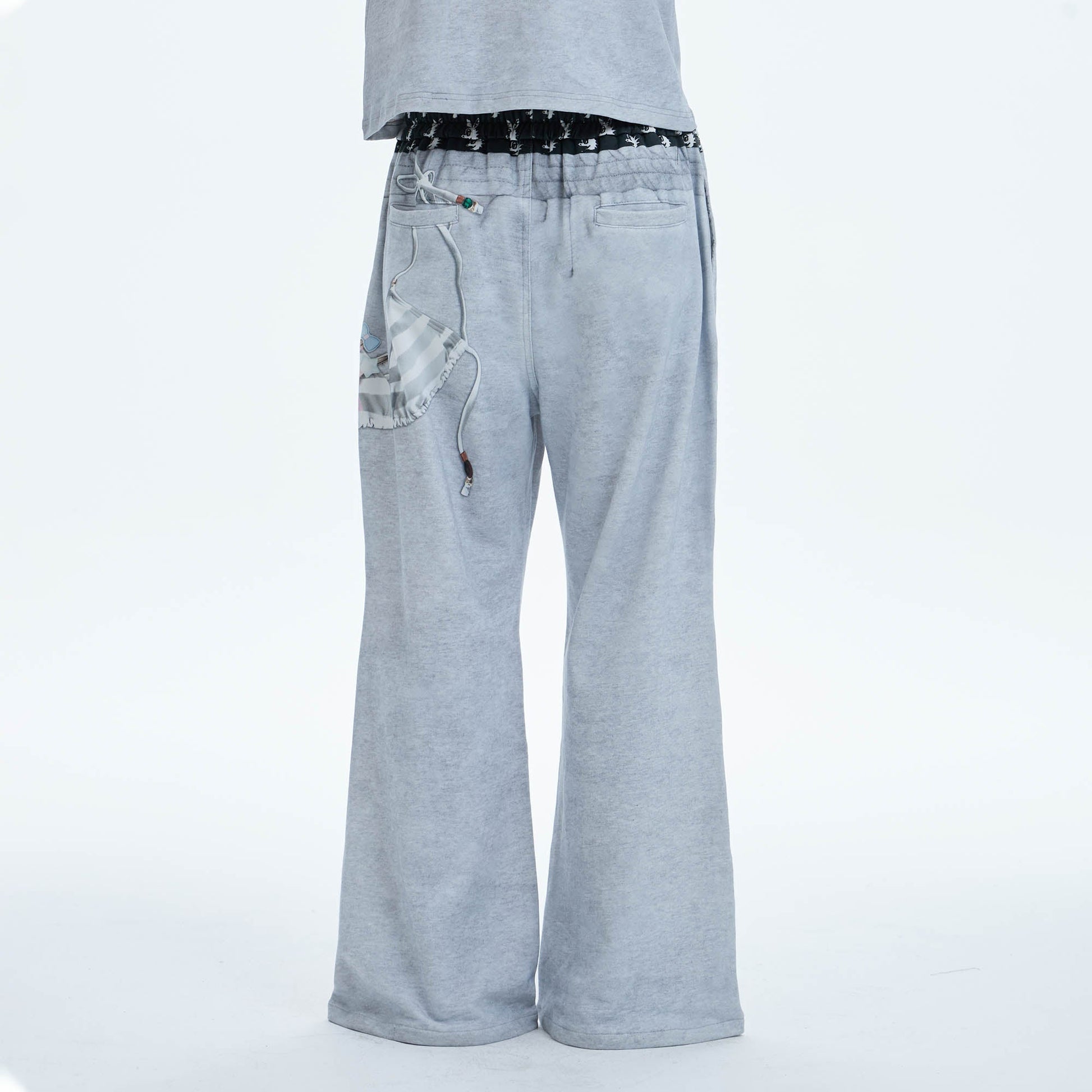 DND4DES Doll Charm Graphic Double-Waist Sweatpants-Pants-S-Free Shipping Leatheretro