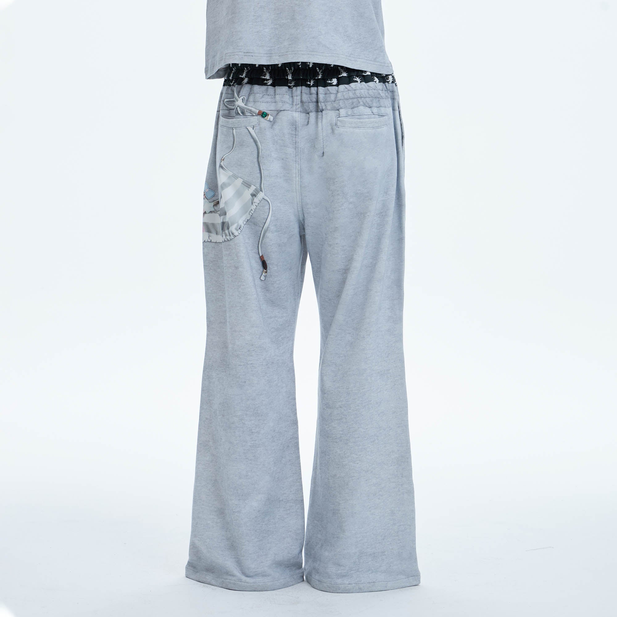 DND4DES Doll Charm Graphic Double-Waist Sweatpants-Pants-S-Free Shipping Leatheretro