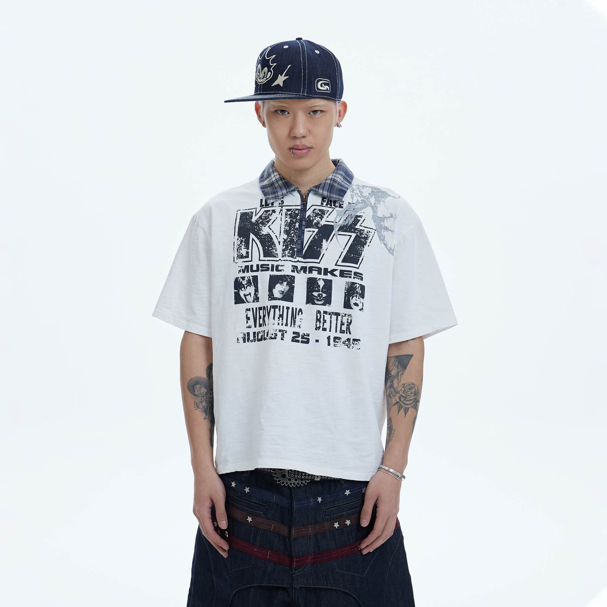 DND4DES KISS Band Polo T-Shirt-T Shirt-S-Free Shipping Leatheretro