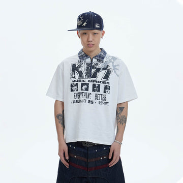 DND4DES KISS Band Polo T-Shirt-T Shirt-S-Free Shipping Leatheretro