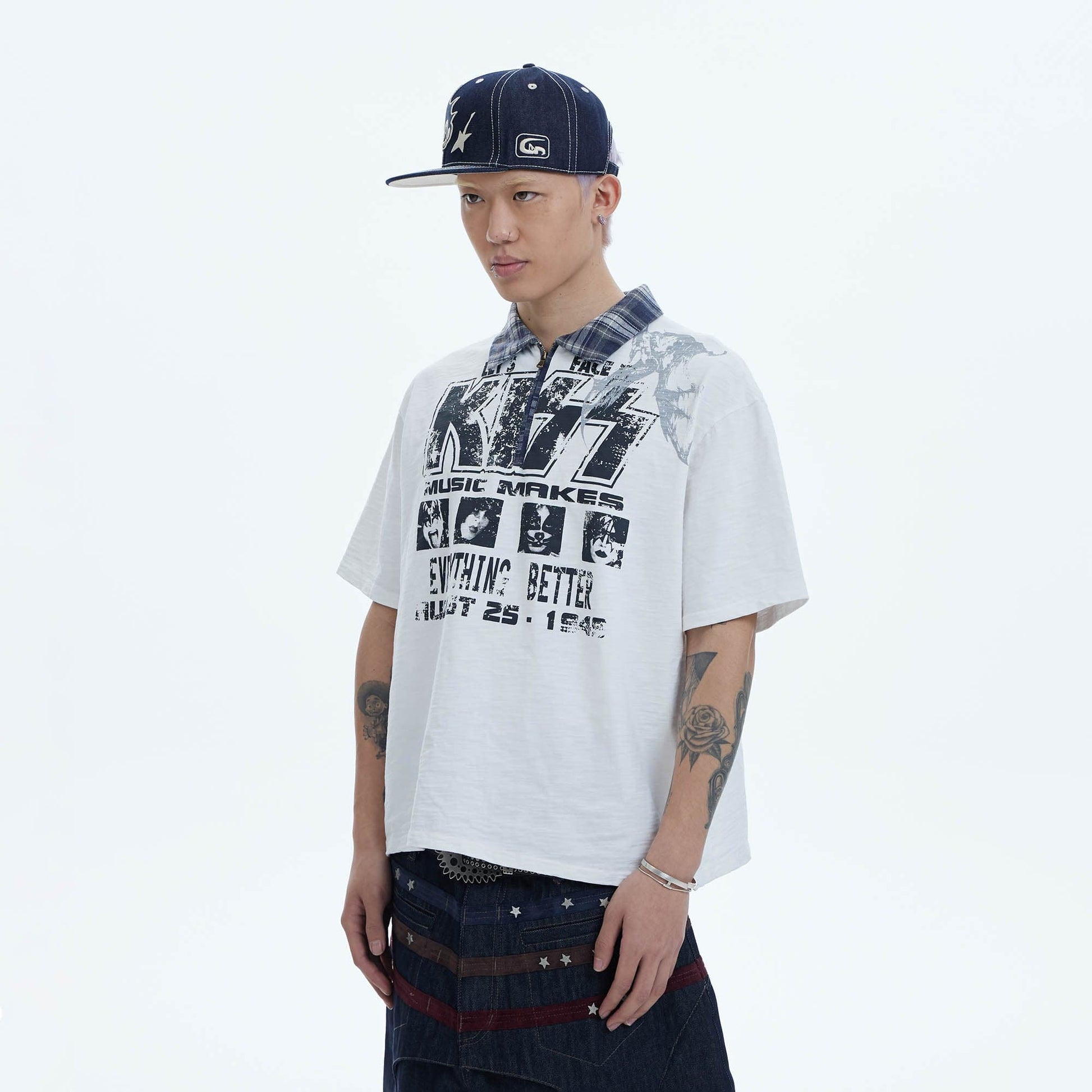 DND4DES KISS Band Polo T-Shirt-T Shirt-S-Free Shipping Leatheretro