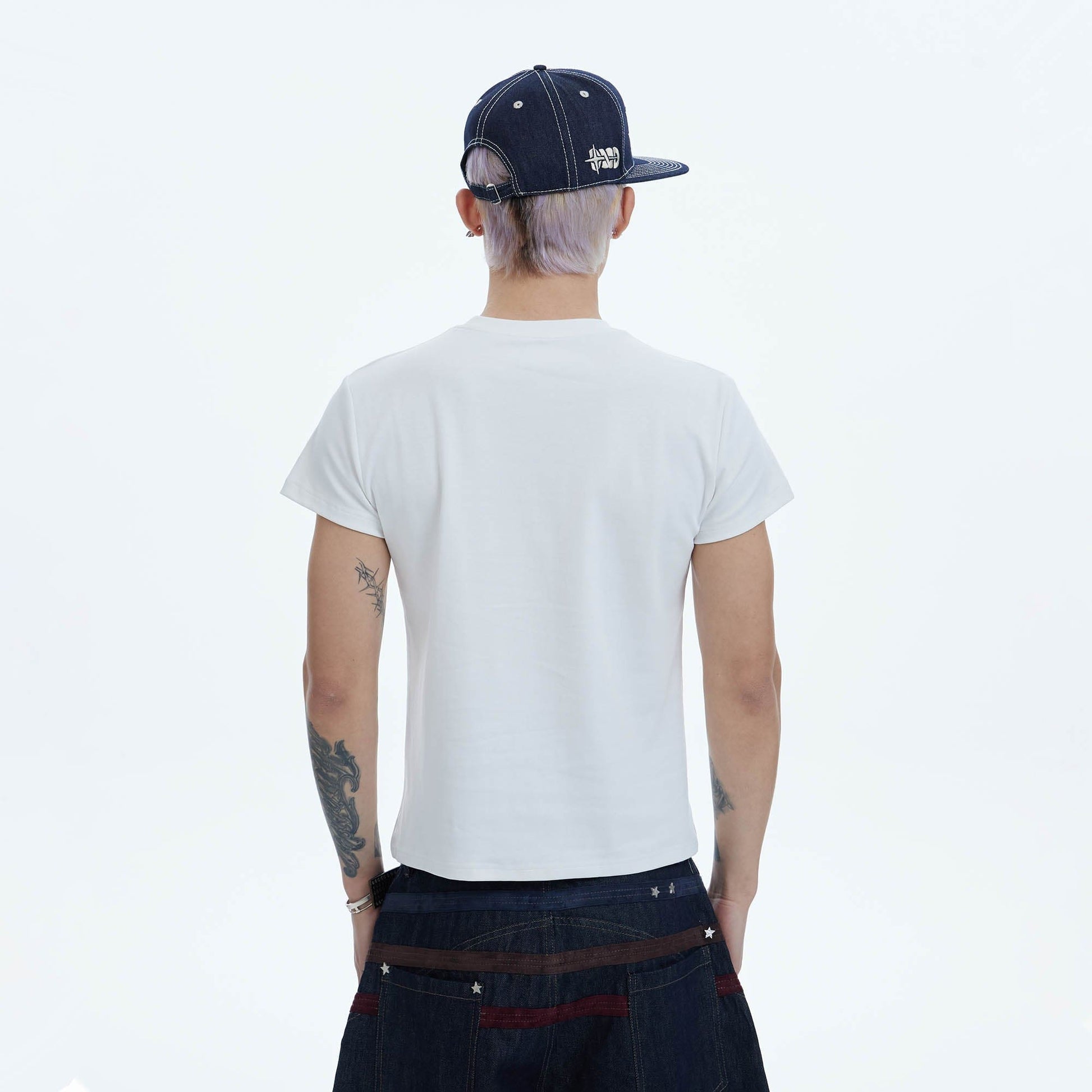 DND4DES Layered-Chain Graphic T-Shirt-T Shirt-S-White-Free Shipping Leatheretro