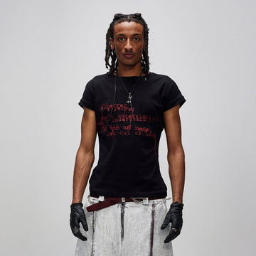 FLYERRER Distorted Lettering Graphic T-Shirt-T Shirt-XS-Free Shipping Leatheretro