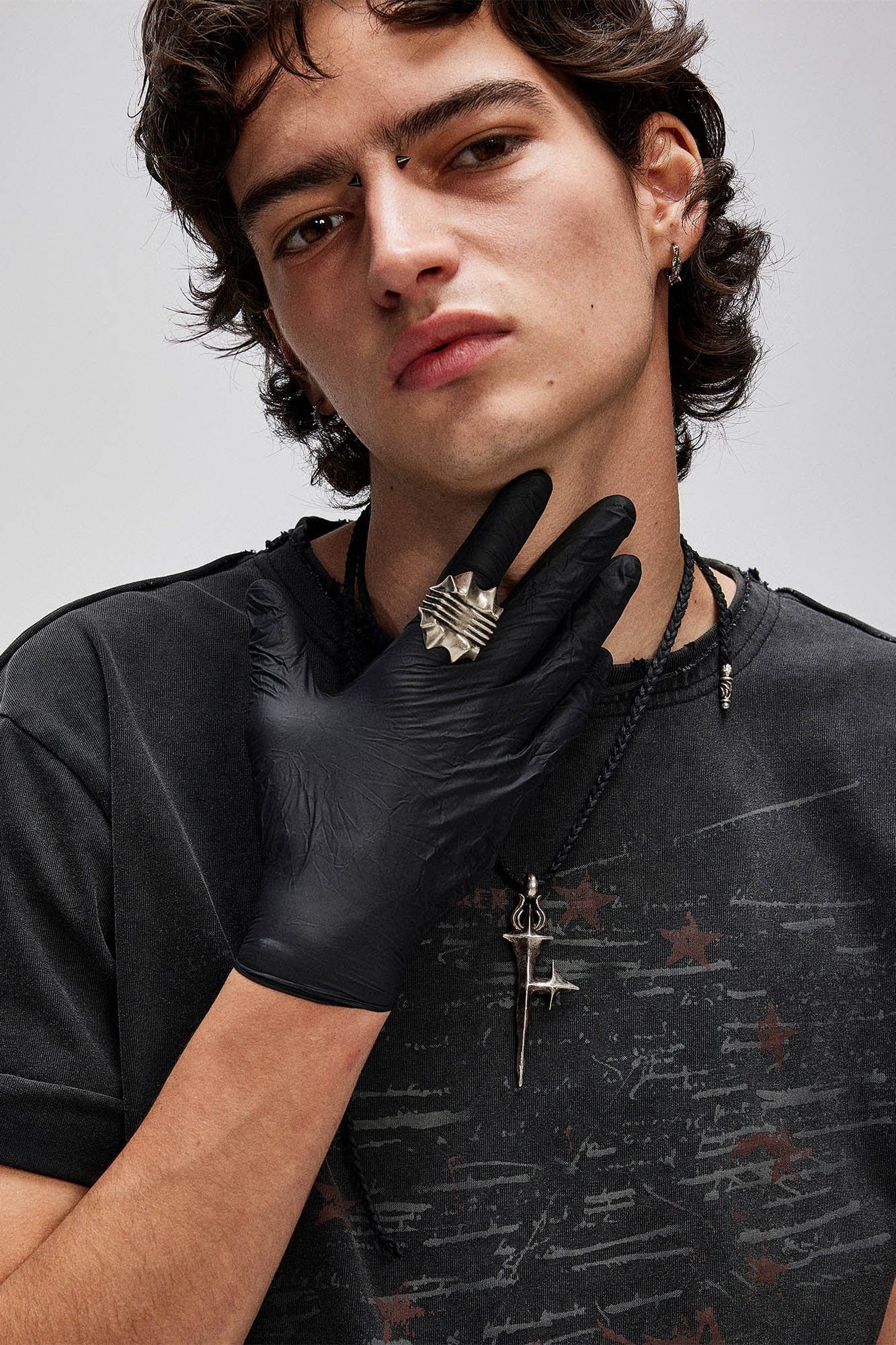 FLYERRER Jagged Warlord Ring-Ring-7-Brass with Antique Silver Plating-Free Shipping Leatheretro