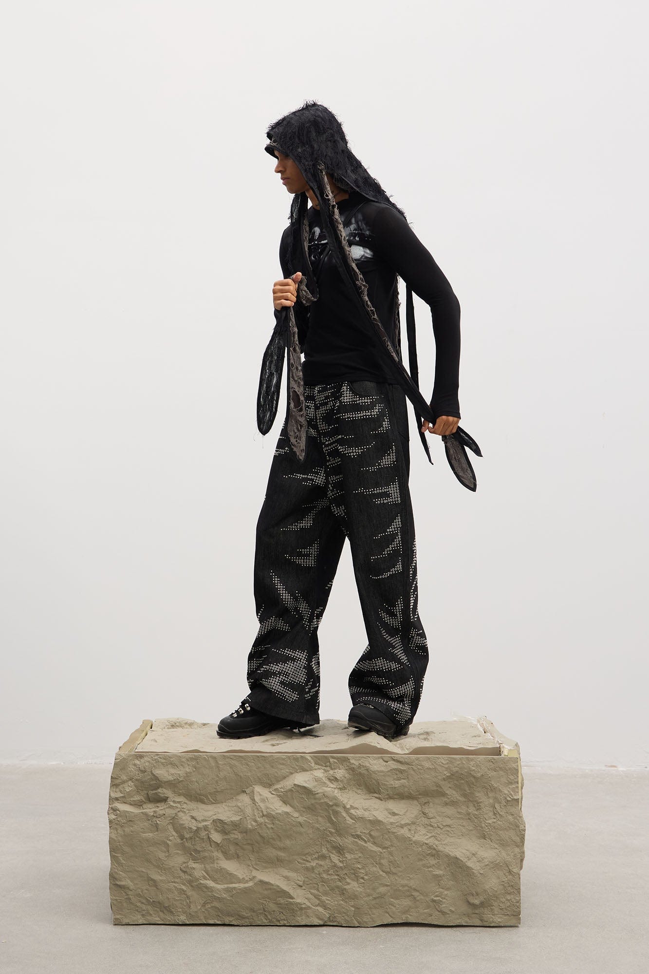 DND4DES Grillz Graphic Slim Long-Sleeve Tee-L/S Tee-S-Free Shipping Leatheretro