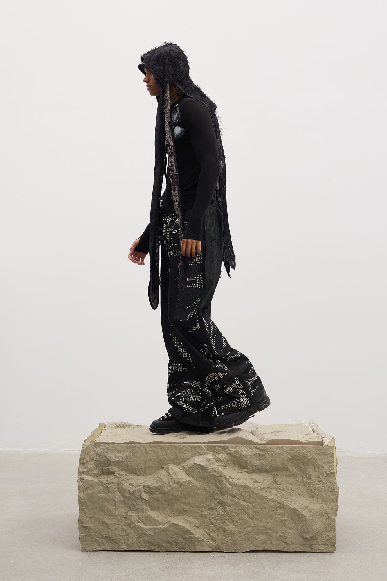 DND4DES Studded Tiger Stripe Baggy Jeans-Jeans-XS-Free Shipping Leatheretro