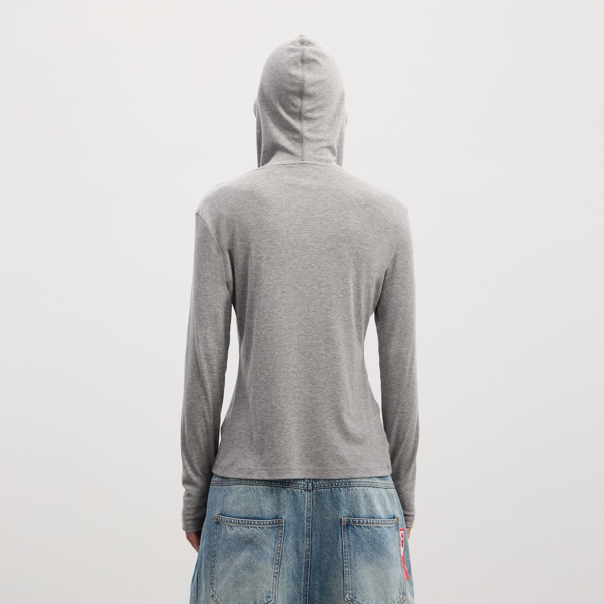 DND4DES Gothic Graphic Slim Zip-Up Hoodie-Hoodie-S-Gray-Free Shipping Leatheretro