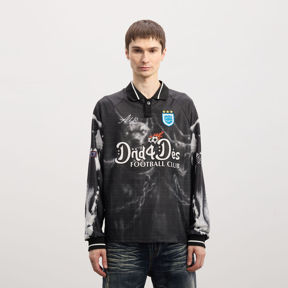 DND4DES Raging Hounds Football Jersey-L/S Tee-S (Preorder)-Free Shipping Leatheretro