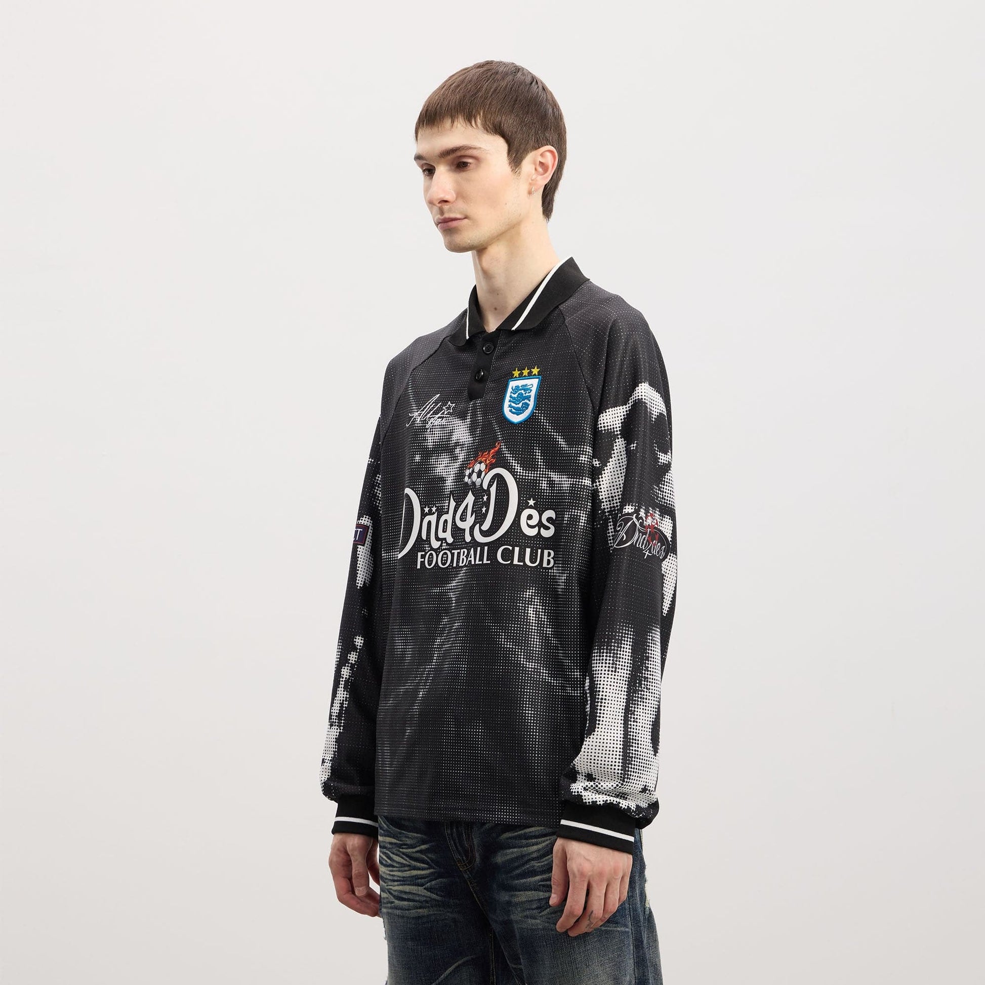 DND4DES Raging Hounds Football Jersey-L/S Tee-S (Preorder)-Free Shipping Leatheretro