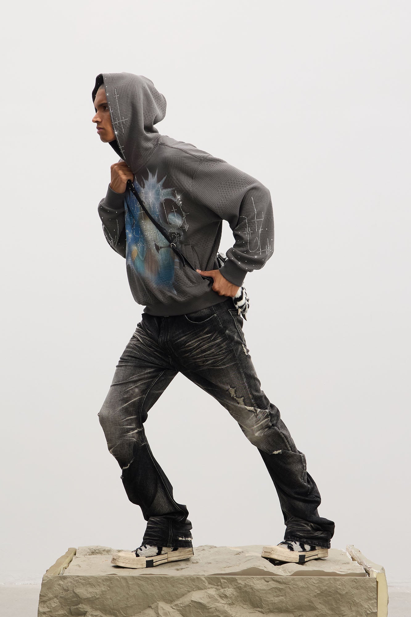 DND4DES Dirty Fit Whiskered Stack Jeans-Jeans-S-Blue-Free Shipping Leatheretro