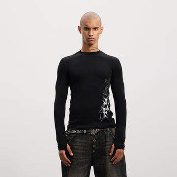 DND4DES Cross Vine Slim Long-Sleeve Tee-L/S Tee-S-Free Shipping Leatheretro