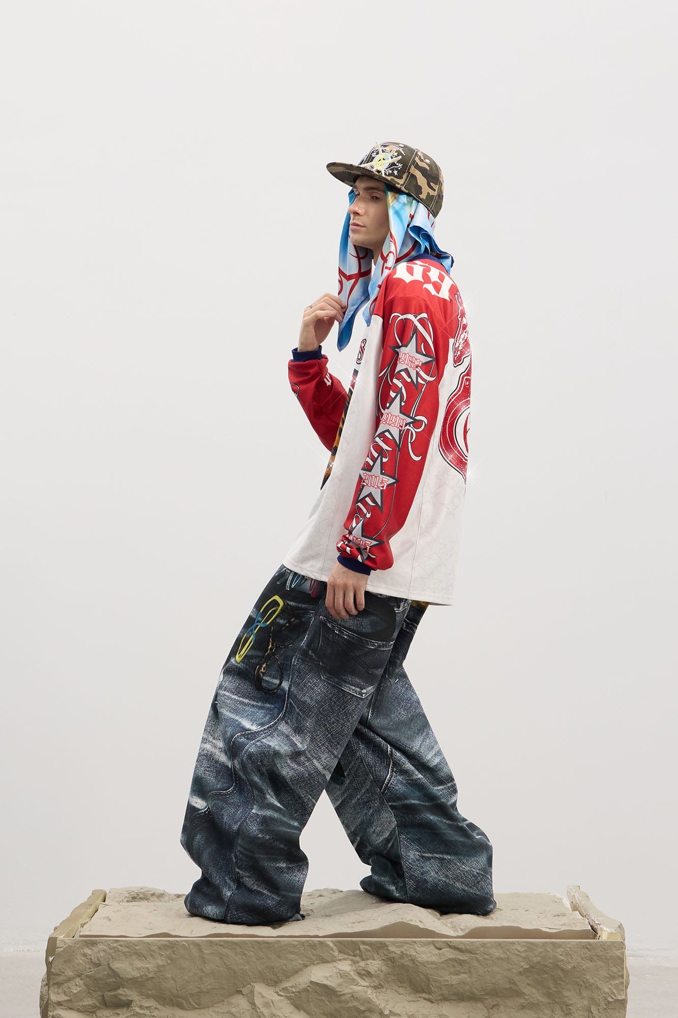 DND4DES Trompe-l'?il Double-Waist Baggy Jeans-Jeans-XS-Free Shipping Leatheretro