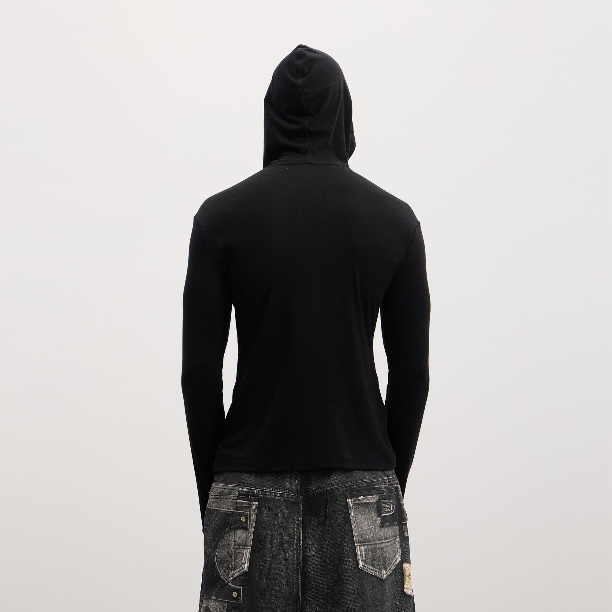 DND4DES Gothic Graphic Slim Zip-Up Hoodie-Hoodie-S-Gray-Free Shipping Leatheretro