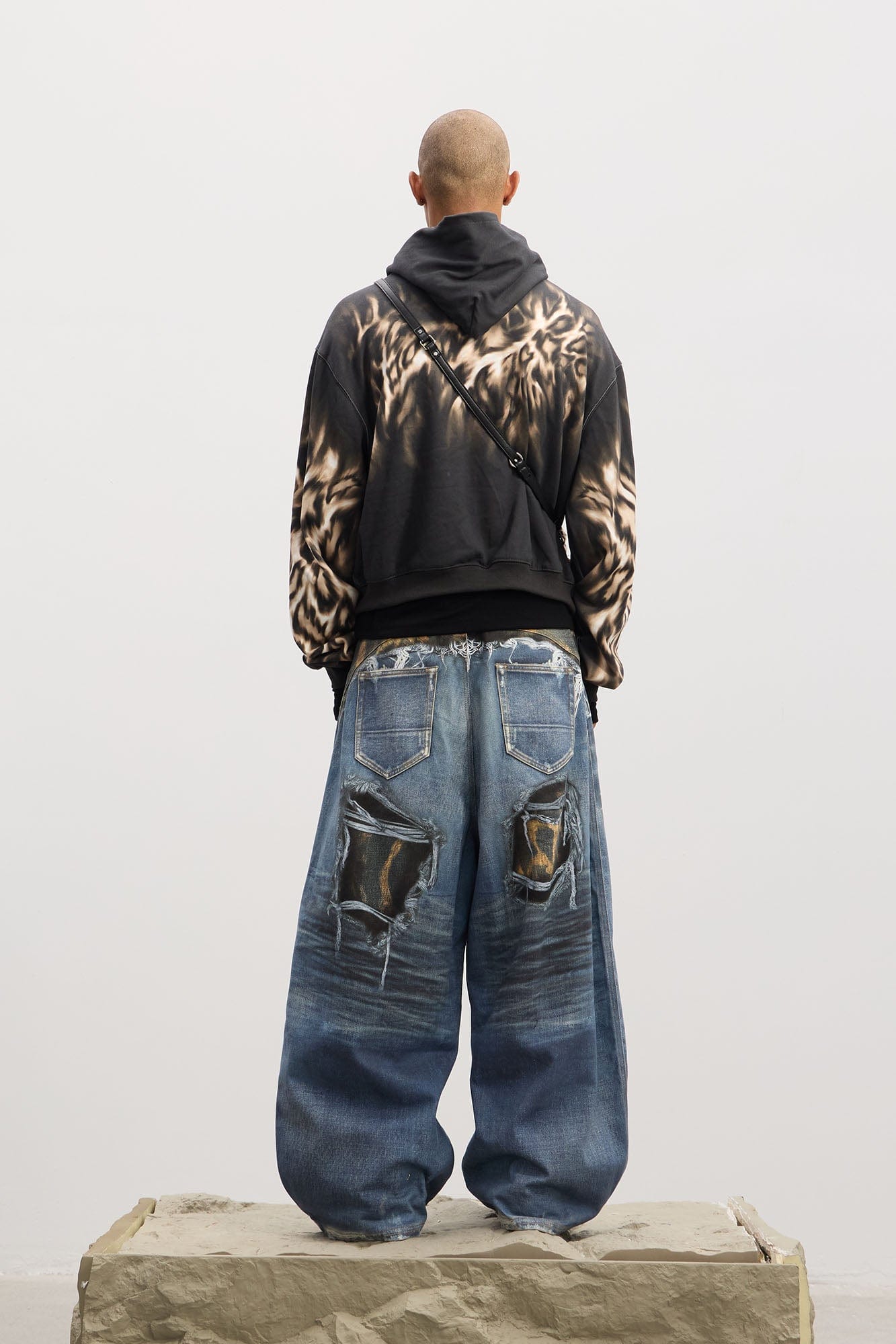 DND4DES Full-Printed Leopard Distressed Baggy Jeans-Jeans-XS-Free Shipping Leatheretro