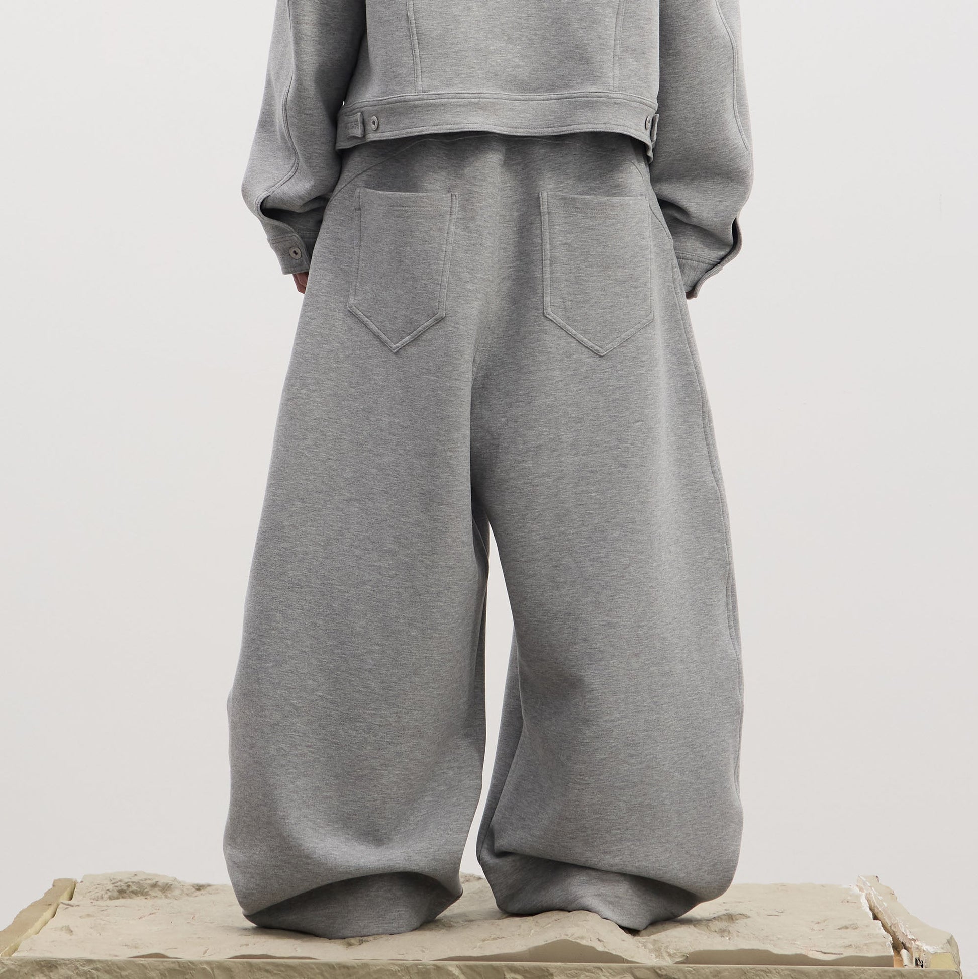 DND4DES Essential Wool-Blend Baggy Pants-Pants-S-Light Gray-Free Shipping Leatheretro