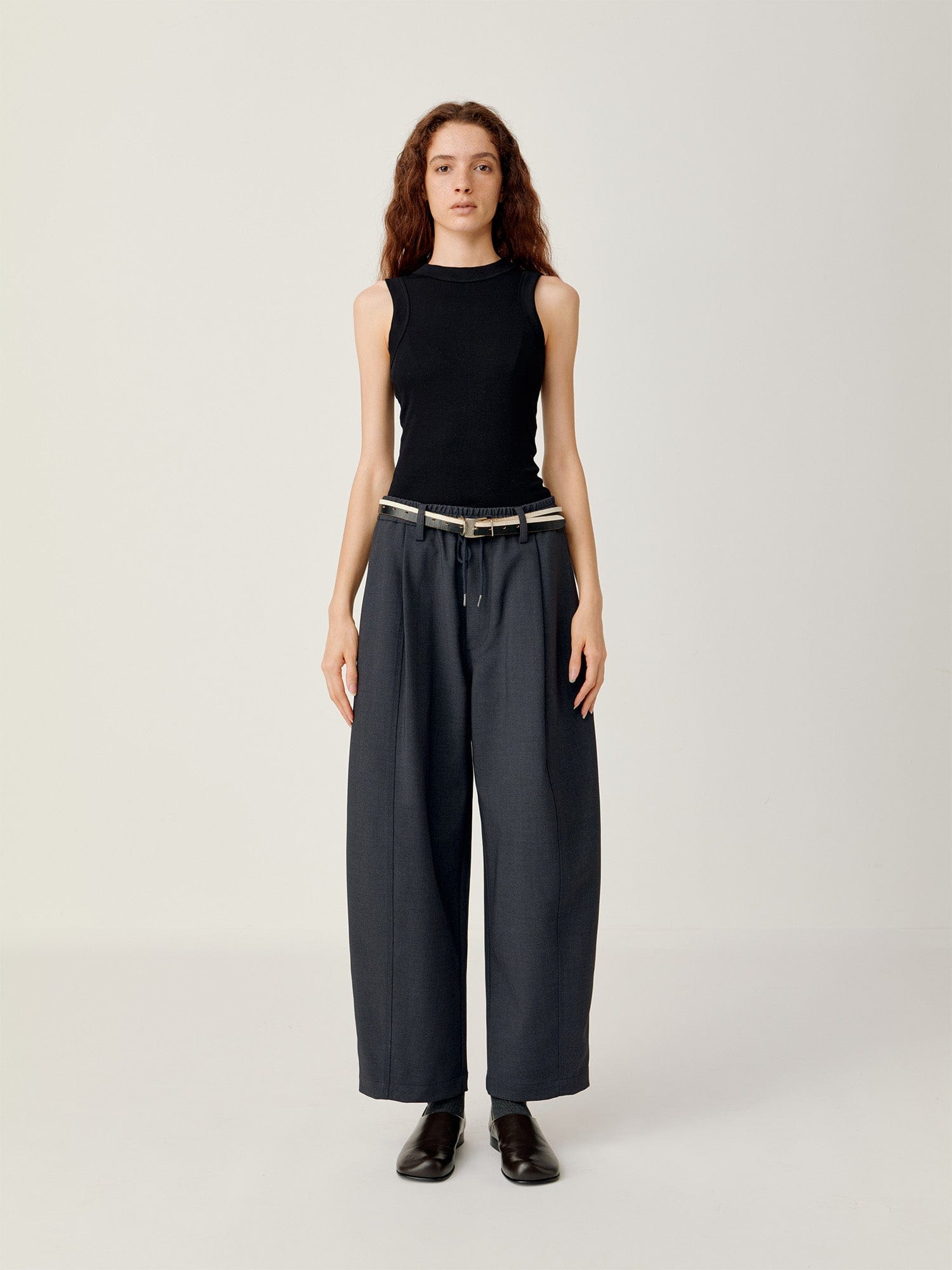 OPICLOTH Classic Drawstring Ankle Pants-Pants-XS (preorder)-Free Shipping Leatheretro