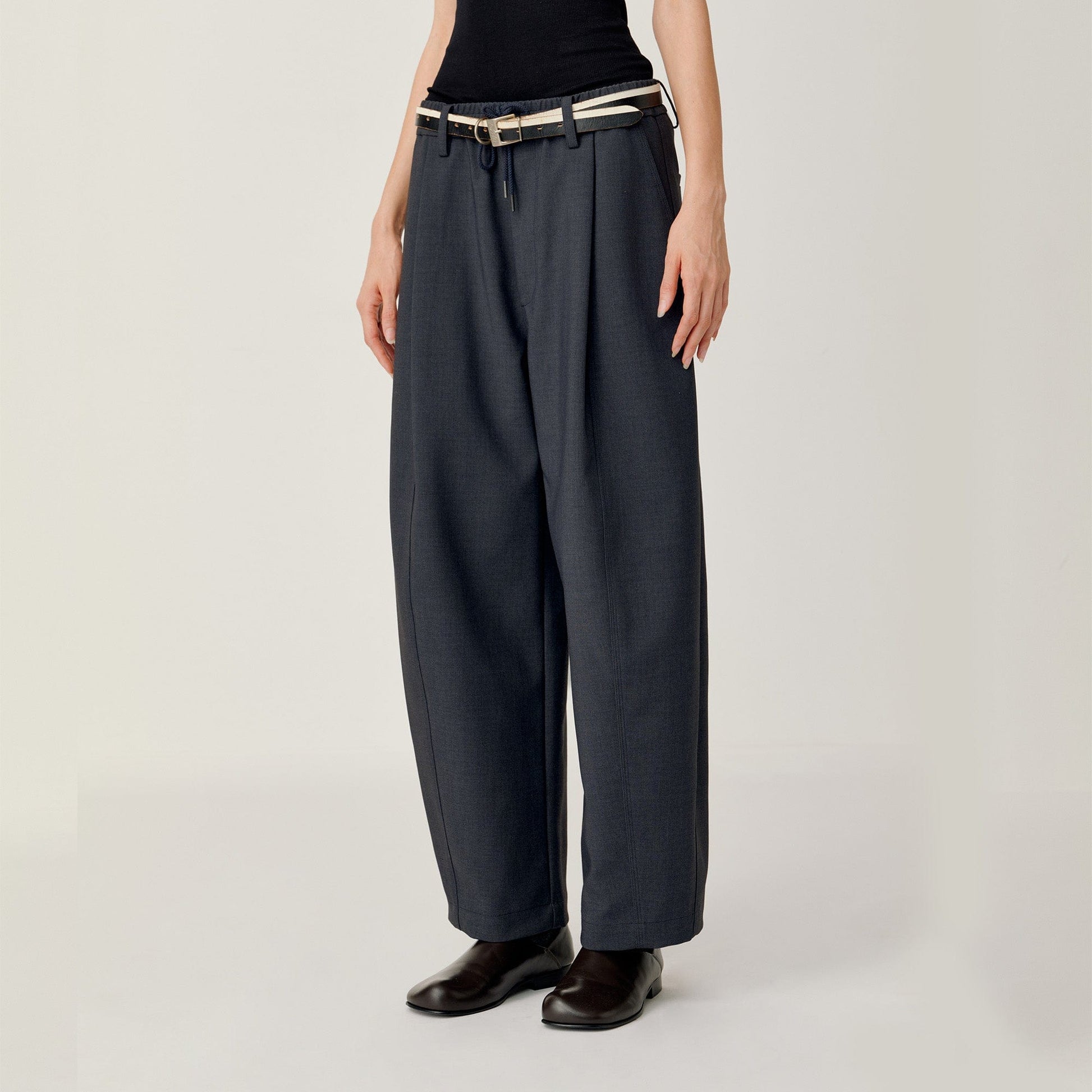 OPICLOTH Classic Drawstring Ankle Pants-Pants-XS (preorder)-Free Shipping Leatheretro