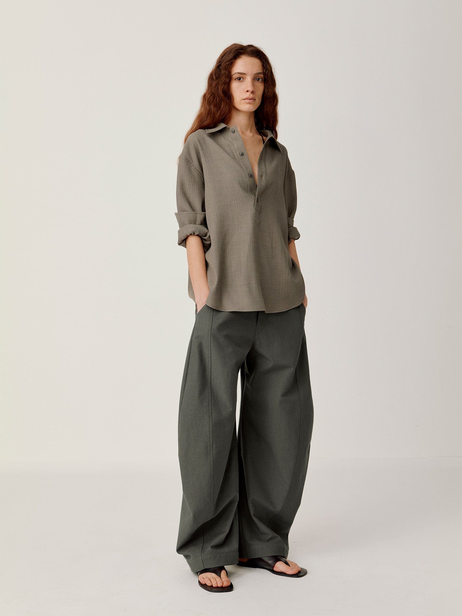 OPICLOTH Retro Curved-Cut Tailored Pants-Pants-XS-Free Shipping Leatheretro