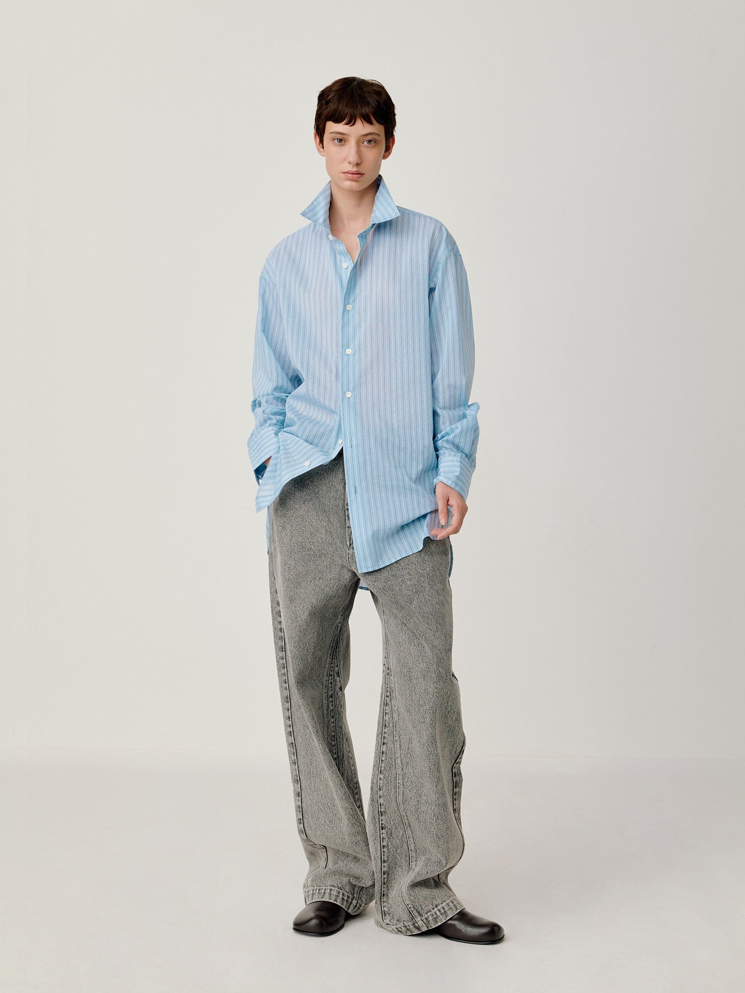 OPICLOTH Classic Striped Long Shirt-Shirt-XS-Free Shipping Leatheretro