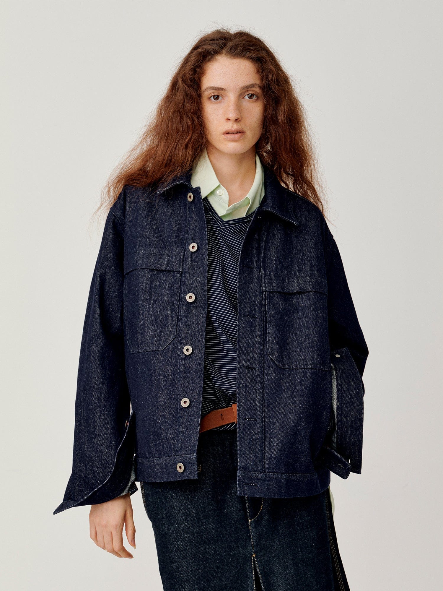 OPICLOTH Retro Dual-Pocket Denim Jacket-Jacket-XS-Free Shipping Leatheretro