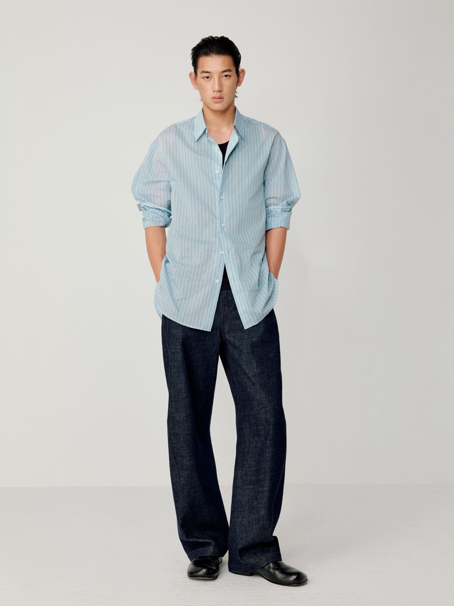 OPICLOTH Essential Washed Belted Wide-Leg Jeans-Jeans-XS-Free Shipping Leatheretro