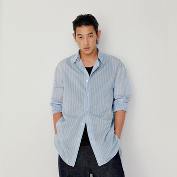 OPICLOTH Classic Striped Long Shirt-Shirt-XS-Free Shipping Leatheretro