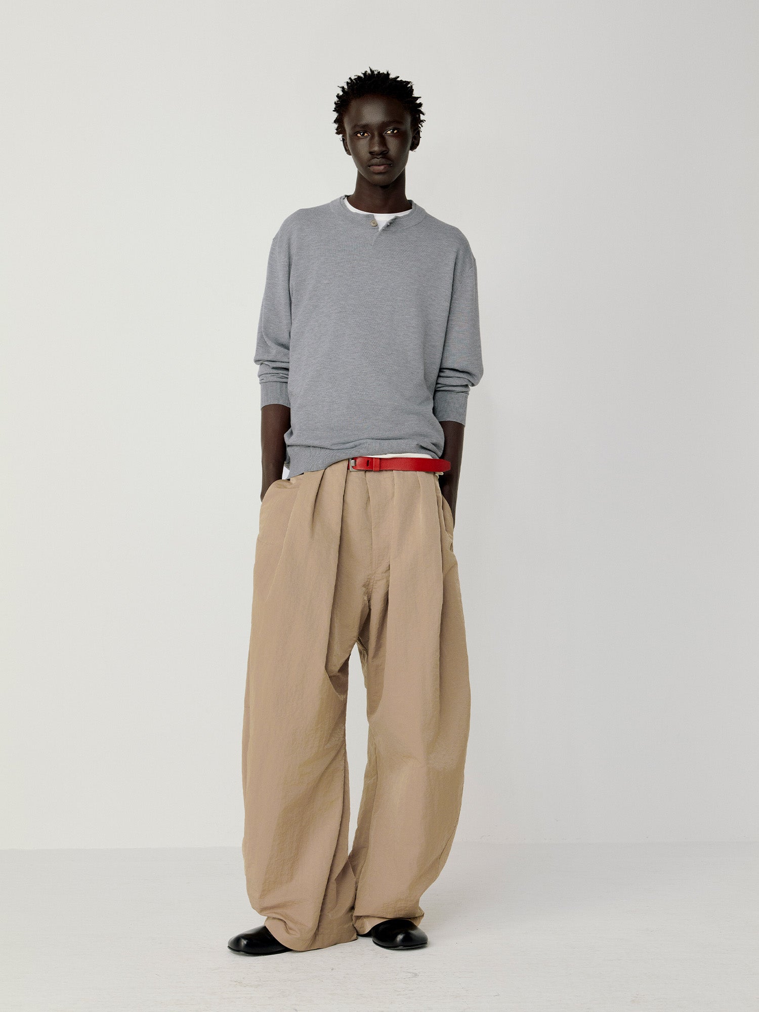 OPICLOTH Essential Layered Collar Sweater-Sweater-XS-Red-Free Shipping Leatheretro