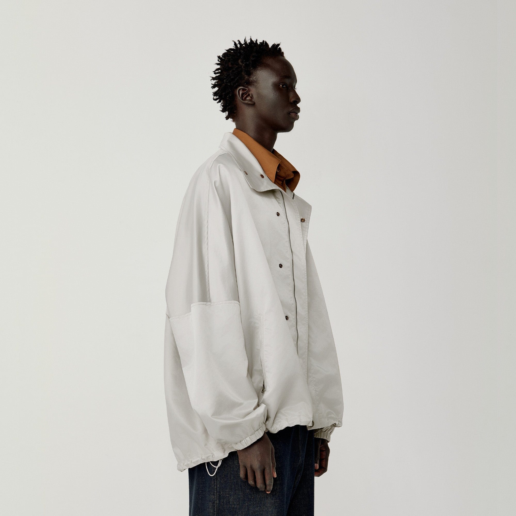 OPICLOTH Satin Batwing Drawstring Oversized Jacket-Jacket-S-Black-Free Shipping Leatheretro