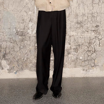 TRIANGLE PROJECT Essential Wool-Blended Oversized Trousers-Pants-S-Free Shipping Leatheretro