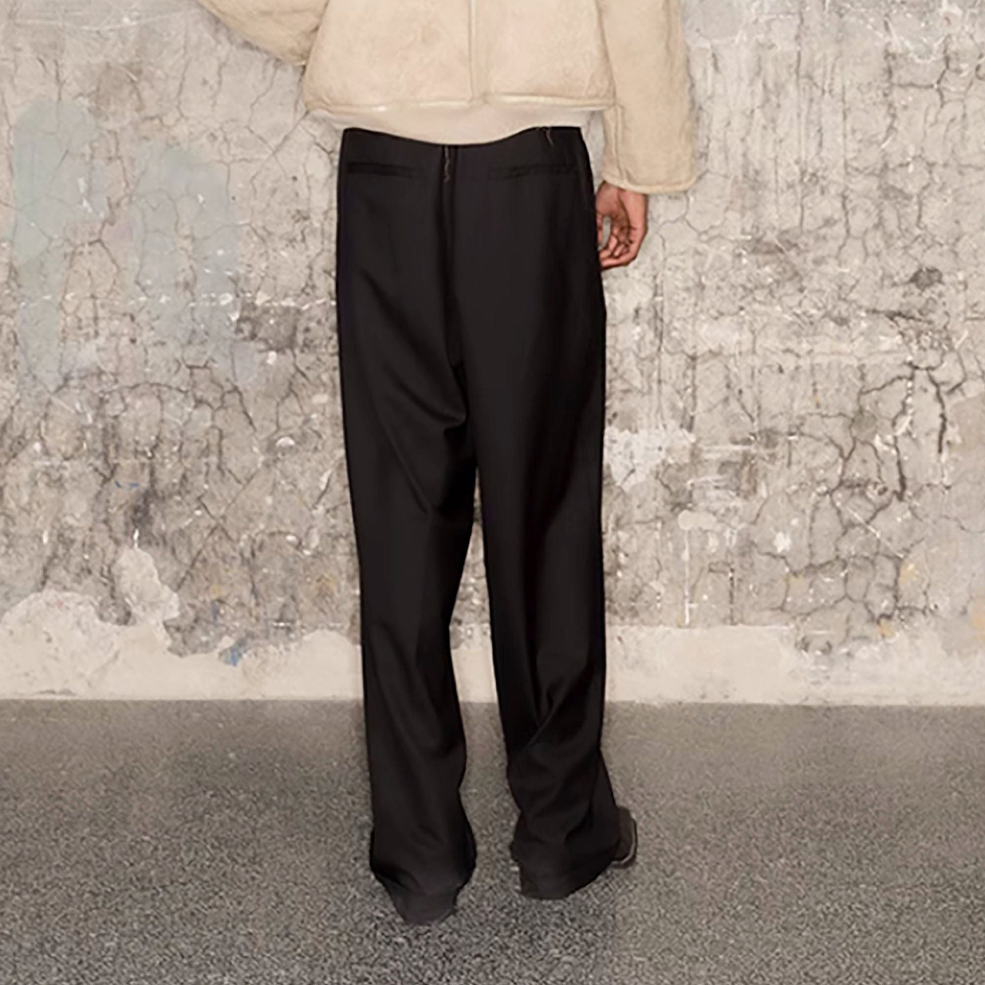 TRIANGLE PROJECT Essential Wool-Blended Oversized Trousers-Pants-S-Free Shipping Leatheretro