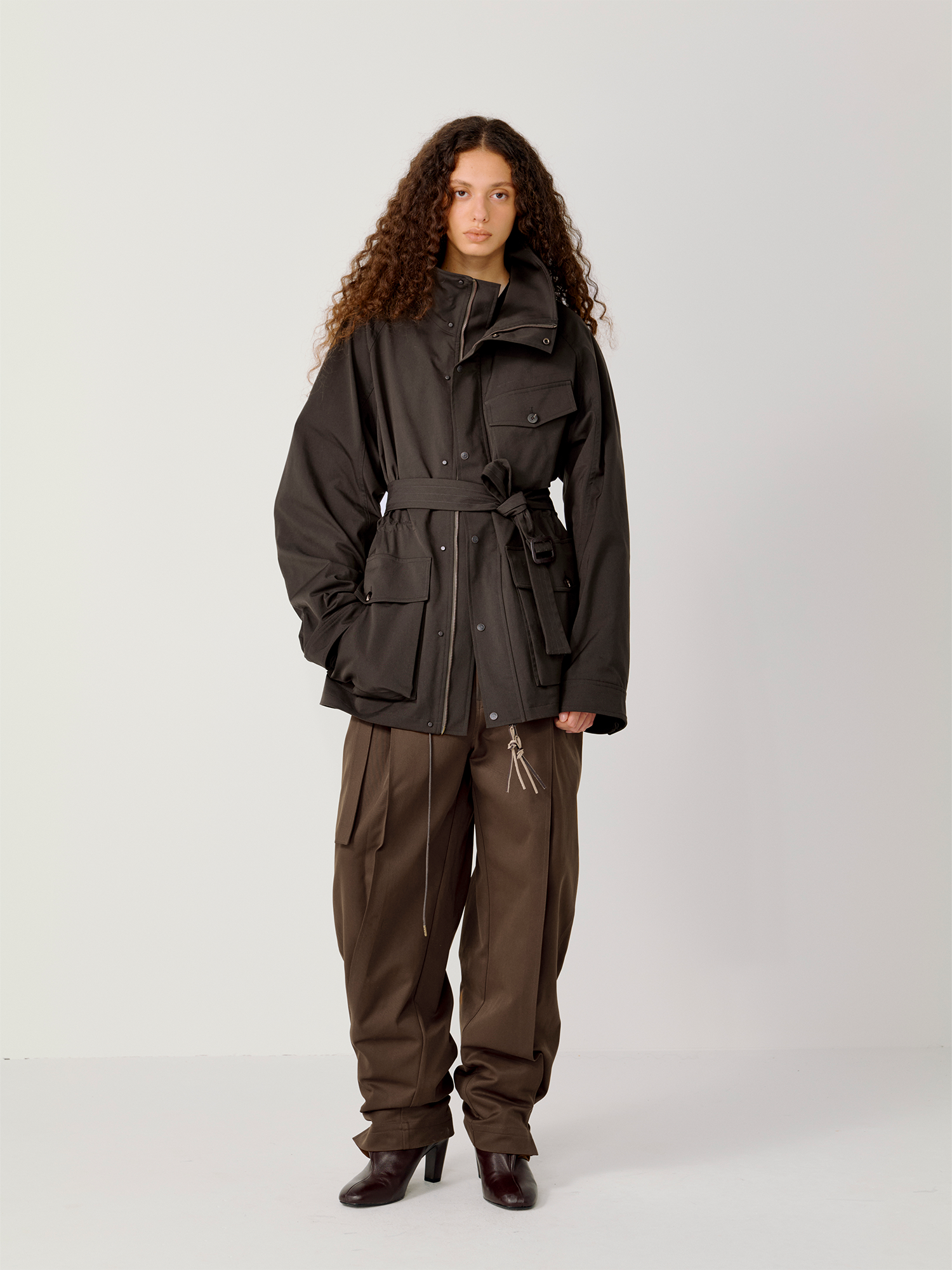 OPICLOTH Multi-Pockets Cinchable Utility Jacket-Jacket-S-Free Shipping Leatheretro