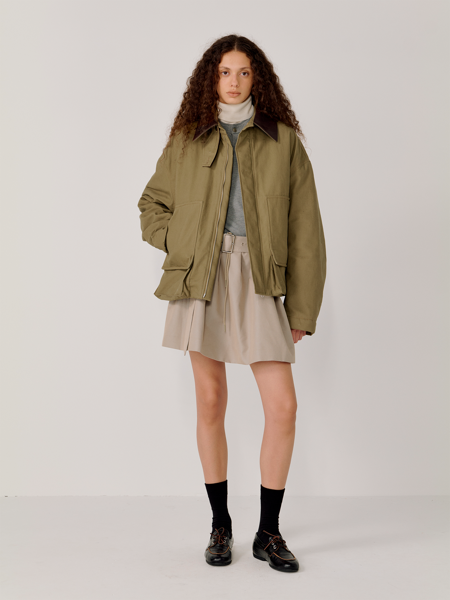 OPICLOTH Faux Leather Collar Windproof Jacket-Jacket-XS-Free Shipping Leatheretro